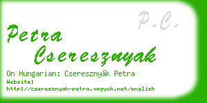 petra cseresznyak business card