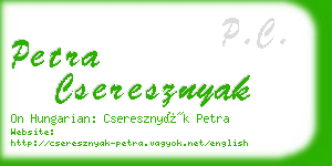 petra cseresznyak business card